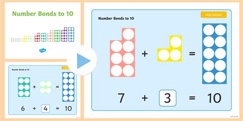 Number Bonds To 10 Challenge Cards Powerpoint Ks1 Maths