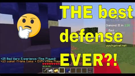 Minecraft Bedwars The Most Op Bed Defense Youtube