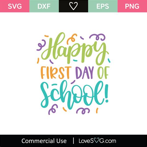 Happy First Day Of School 01 Svg Cut File