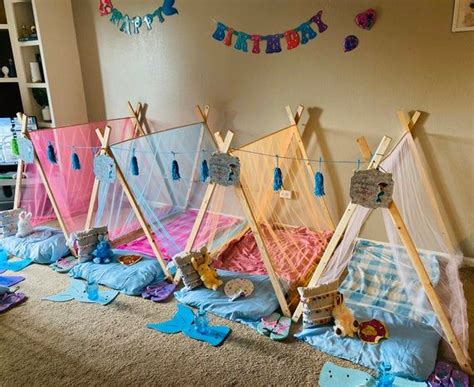 Glamping Tent For Slumber Party Birthday Sleepover Party Etsy