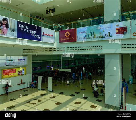 Yangon Myanmar Feb 27 2016 Departure Terminal Of Yangon
