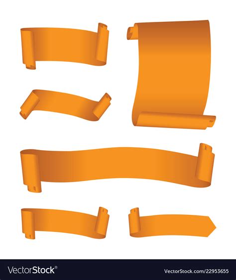 Set Of Orange Banners Royalty Free Vector Image
