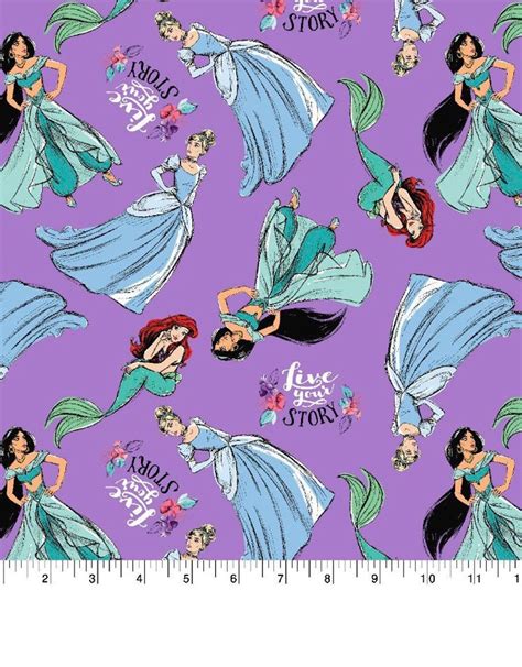 Disney Princess Fabric 100 Etsy