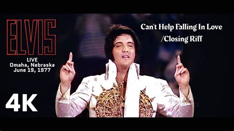 Cant Help Falling In Love Elvis Presley Live Music Video 4k Remastered June 19 1977