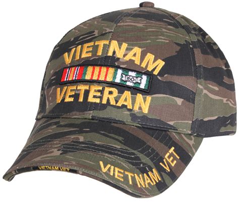 Vietnam Veteran Low Profile Tiger Stripe Camo Ball Cap