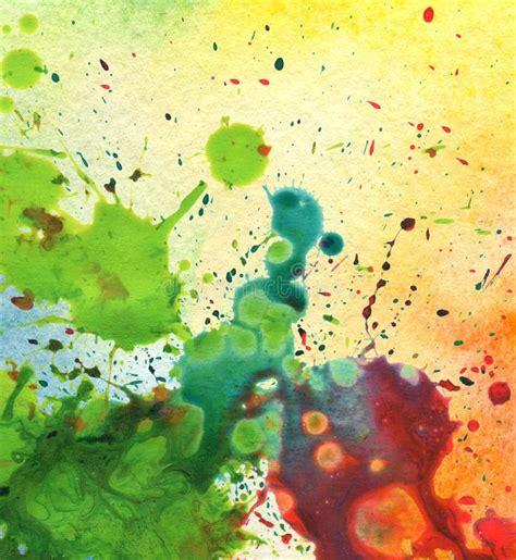 Abstract Watercolor Painting Blot Stock Illustration Illustration Of