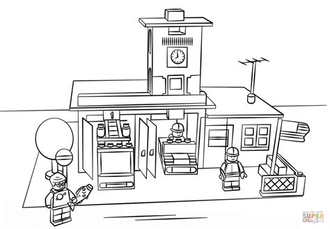 Download Lego Fire Station coloring page | Free Printable Coloring ...