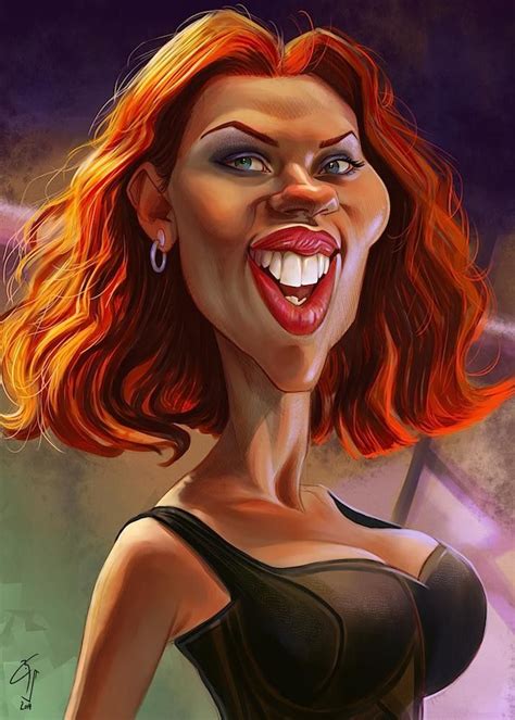 Scarlett Johansson With Images Celebrity Caricatures Caricature