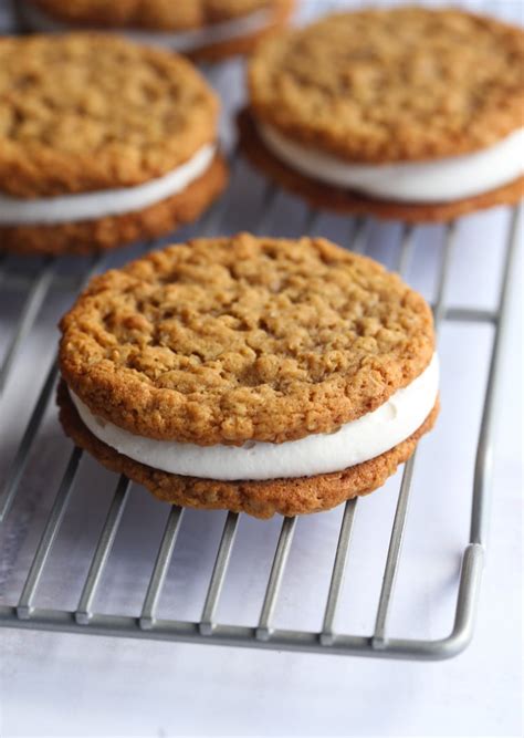 homemade oatmeal cream pies cookies and cups