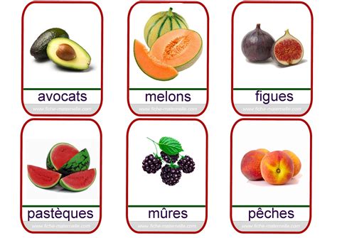 Fiche Fruits Et Légumes Maternelle