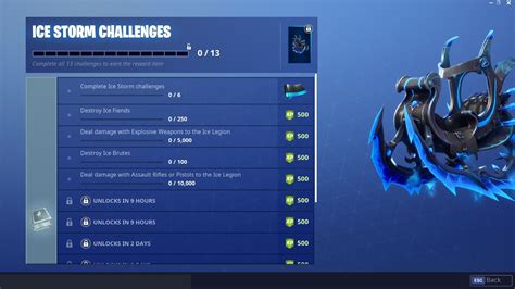 Fortnite Challenges Ice Storm Challenges Destroy Ranged Ice Fiends