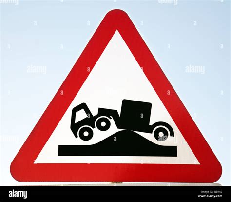 Bumpy Road Warning Sign Uk Stock Photo Alamy