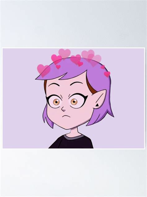 Amity Blight New Purple Hair With Heart Crown Poster By Diygurugirl
