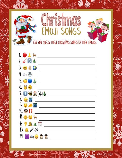 Christmas Party Emoji Games Emoji Pictionary Games Christmas Activity