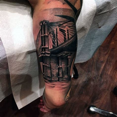 60 Brooklyn Bridge Tattoos For Men New York City Design Ideas
