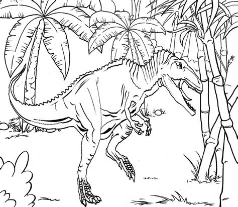Spinosaurus Vs T Rex Coloring Pages