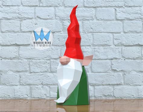 Papercraft Gnome Gnome Papercraft Elf Papercraft Christmas Etsy In
