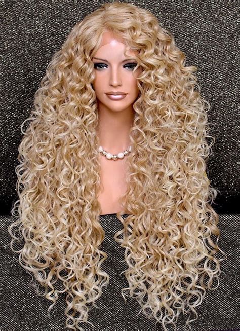 Blonde Curly Hair Lace Front Wig Toeropongilmu