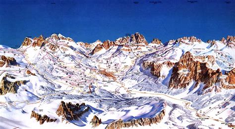 Ski Map Cortina Dampezzo Piste Da Sci Natura Estrema