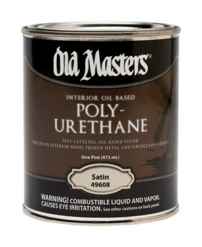 Old Masters Satin Clear Oil Based Polyurethane 1 Pt Total Qty 1