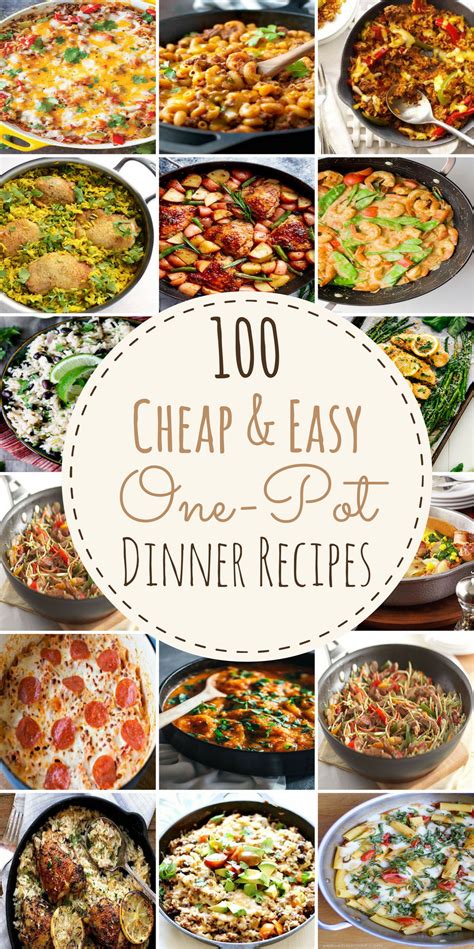 100 Cheap & Easy One-Pot Dinner Recipes | Meals, Dinners ...