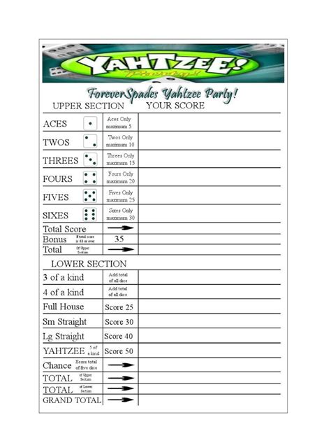 28 Printable Yahtzee Score Sheets And Cards 101 Free