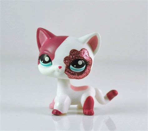Littlest Pet Shop Lps Pink White Short Hair Cat Child Toys 2291 Xmas