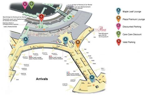Toronto Pearson International Airport Arrivals Terminal Map Map Of