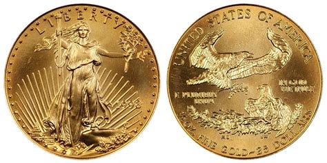 1998 American Gold Eagle Bullion Coin 25 Half Ounce Gold Coin Value