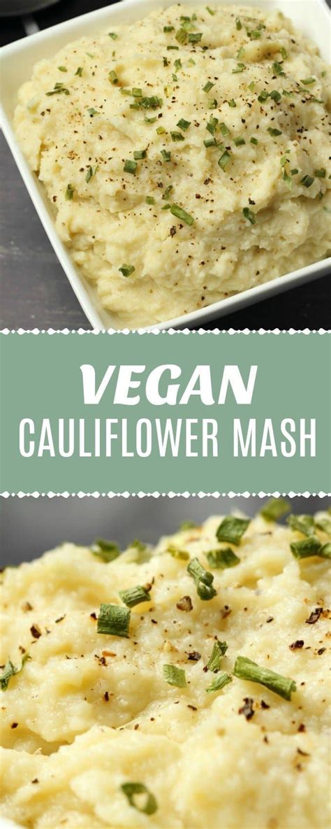Light Fluffy And Creamy Vegan Cauliflower Mashed Potatoes