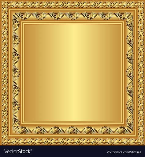 Golden Frame Royalty Free Vector Image Vectorstock