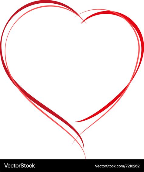 Heart Shape Symbol Of Love Heart For Greeting Vector Image