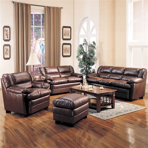 24 conclusion | living room color schemes with brown leather furniture. Cream Living Room Sets: Vintage Living Room Set Up With ...