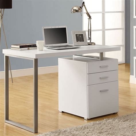This sauder file cabinet unit features two spacious drawers with full extension slides that hold letter or legal size hanging files. Computer Desk with File Cabinet in Desks and Hutches
