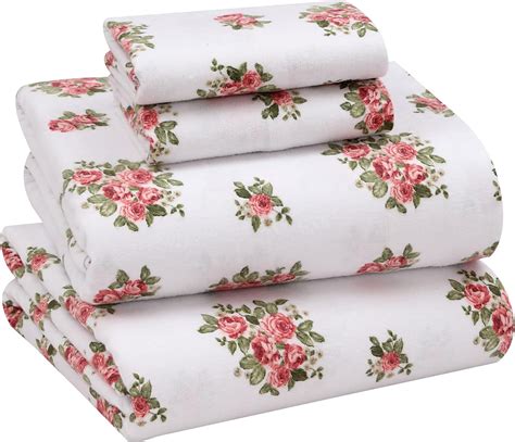 Ruvanti Flannel Sheets Queen Size 100 Cotton Brushed Flannel Bed