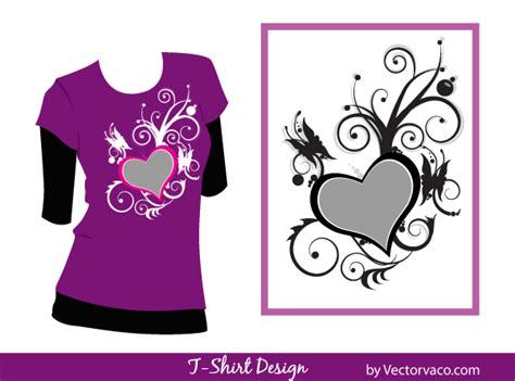 Free T-Shirt Design Floral Vector