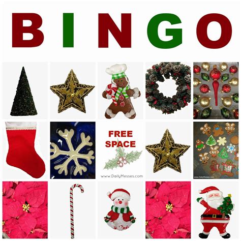 Daily Messes Christmas Bingo