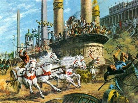 Roman Chariot Race In The Circus Maxiums Chariot Racing Ancient Rome