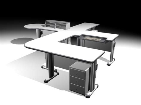 Office Workstations 3d Model 3ds Max Files Free Download Office