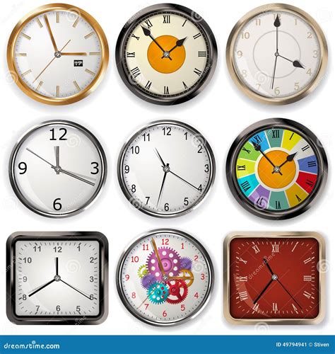 Clocks Stock Vector Illustration Of Color Blackboard 49794941