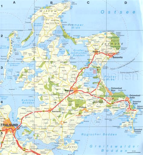 Karte insel rügen und umland. Insel Rügen Karte Baabe | hanzeontwerpfabriek