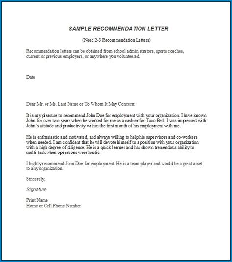 √ Free Printable Reference Letter For Employee