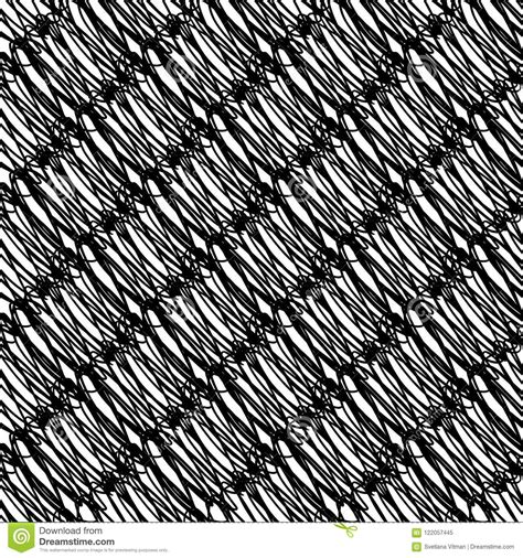 vector seamless pattern  brush diagonal handwriting black color  white background hand