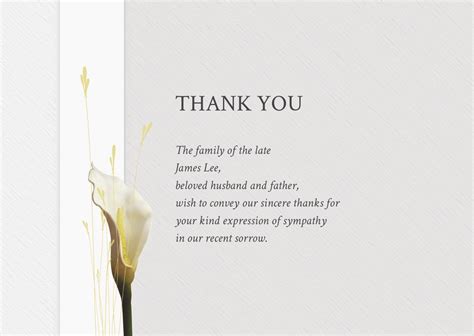 Funeral Thank You Cards Optimalprint