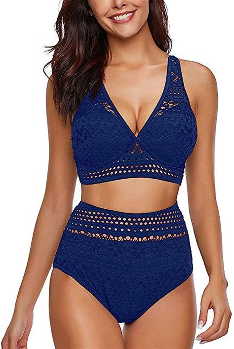 Mypace Mollige Set Push Up High Waist Sportlich Grosse Bikini F R Frauen Zwei St Cke H Kelspitze