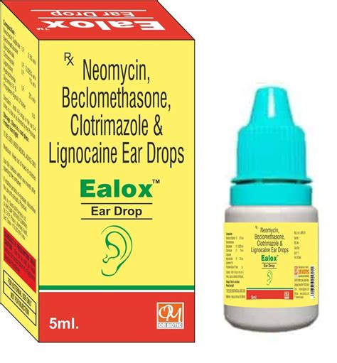 Neomycin Beclomethasone Clotrimazole & Lignocaine Ear Drops (ealox), Om