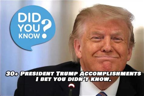 Did You Know Over 30 Amazing Things President Trump Has Accomplished