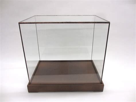 9x9x10 Glass Display Box With Wood Base Protects And Etsy