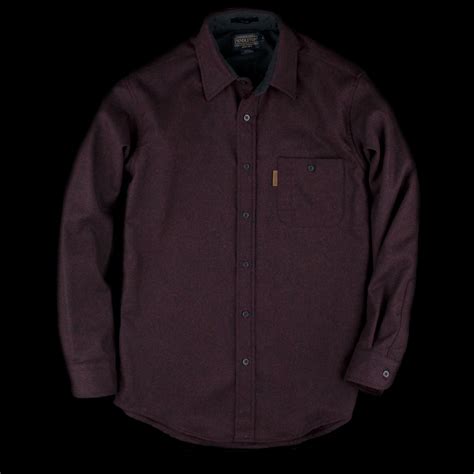 pendleton fitted trail shirt in burgundy mix shirts pendleton mens tops
