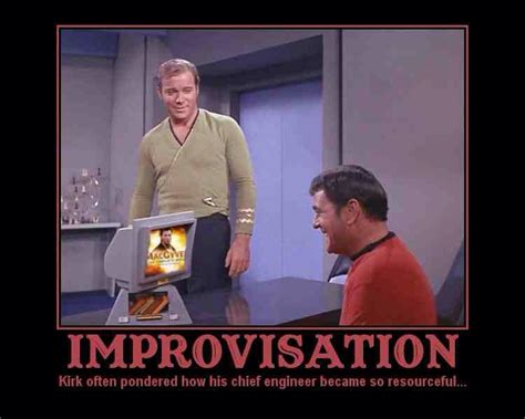 Scotty Gets Ideas Star Trek Star Trek Tos Improvisation